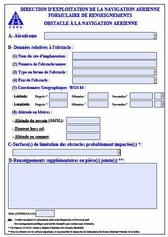 formulaire obstacles